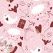 Valentine Seamless Pattern Pink Hearts Love Digital Paper Romantic ...