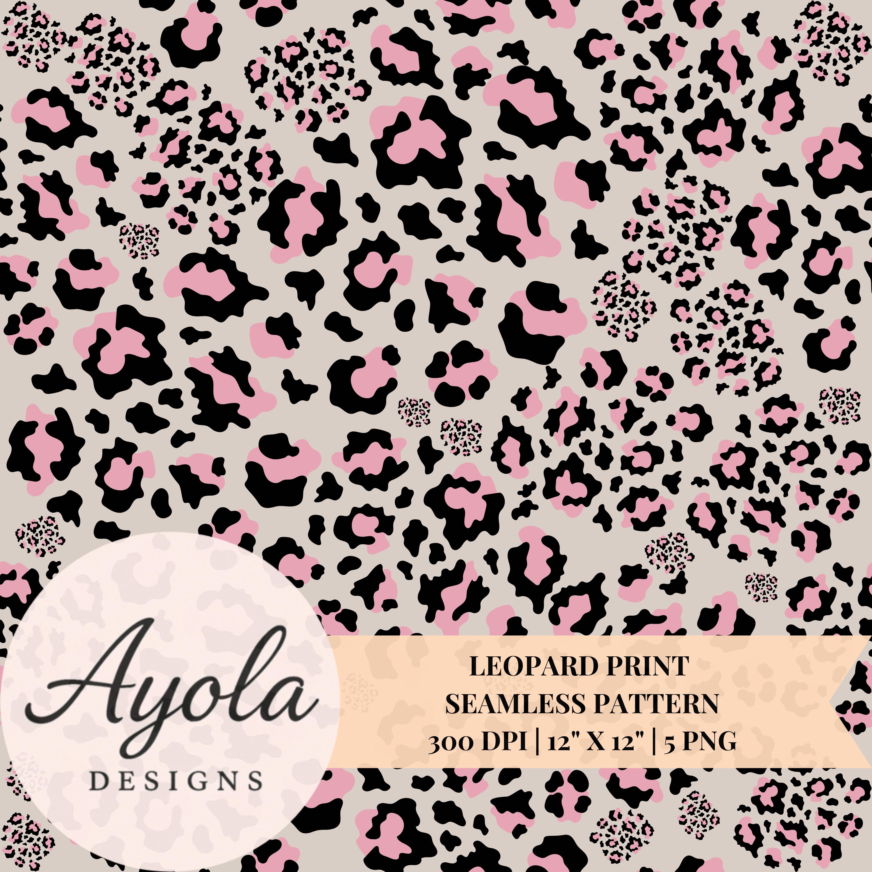 Pink Leopard Seamless Pattern Digital Paper (pngs Download) - Etsy