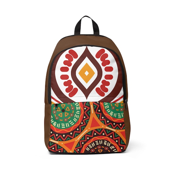 Boho Chic Unisex Fabric Backpack - Trendy Carry-All for School, Travel, Festivals, Camping, Eco-Friendly Gift