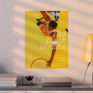 Mamba Mentality Poster - Motivational Kobe Bryant Wall Art for Sports Fans