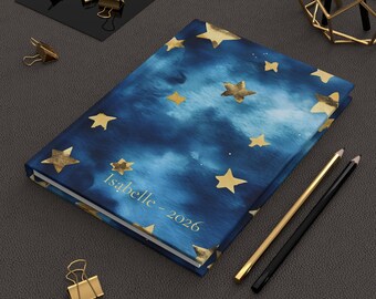 Kosmos Sterrennachtdagboek | Gepersonaliseerde Galaxy-dagboek | Cadeau ruimteliefhebber