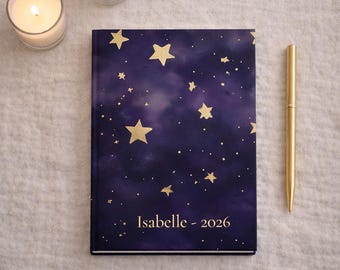 Nova Sterrennachtdagboek | Gepersonaliseerde sternotitieboekje | Astrologie cadeau aan haar