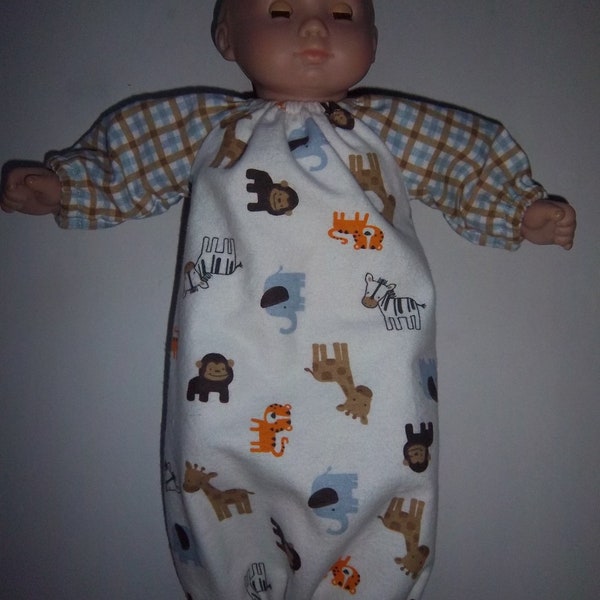 Doll Sleep Sack ETSLPSMD  Size medium  dolls in the 15/16 inch range as  bitty baby - doll not for sale