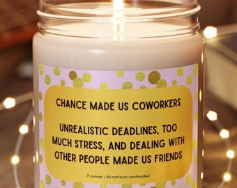 Funny Coworker Gift Candle | Scented Soy, Office Humor