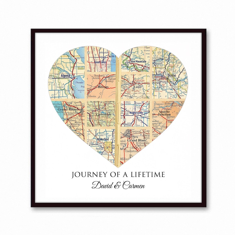 Our Story Map Personalized - Etsy
