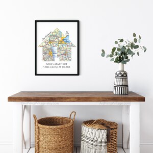 Anniversary Gifts for Parents, Map Art Meaningful Gifts for Mom and Dad, Parents Christmas Gift, Personalized Gifts, Custom House Map Print image 3