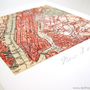 Personalized Map Print, Hometown Map Art, Custom City Vintage Map, Custom Map Art, Personalized Gift Poster image 3