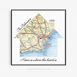 New Home Housewarming Gift, Personalized Map, Realtor First Home Gift, Latitude Longitude, New Homeowner, Realtor Closing Gift image 4