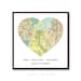 Unique Wedding Gift for Couple, Engagement, Personalized Map Heart Art, Anniversary Gift Bridal Shower Gift, Met Engaged Married 3 Map Heart 