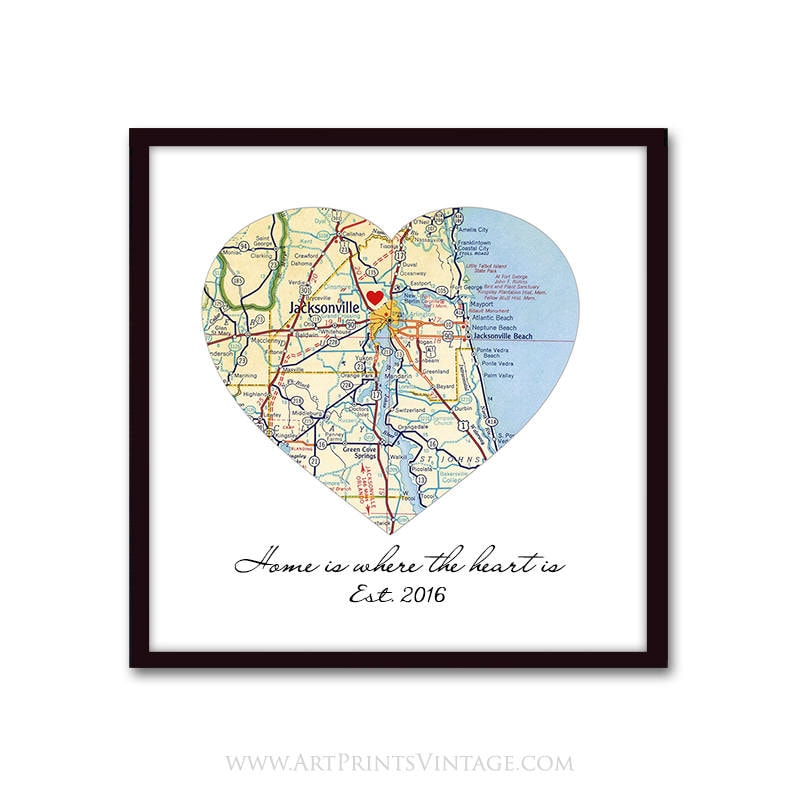 Home is Where the Heart Is New Home Housewarming Gift First Etsy
