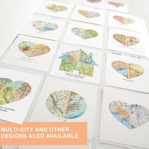 Personalized Heart Map Gift for Couples | Our Story Map Wedding/Anniversary Gift | Custom Locations, Map Art Print
