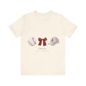 Anaheim Angels Baseball Team Red Coquette Tee Shirt - Gift for Her, Unisex T-Shirt, Short Sleeve Jersey, Sports Fan Top, Baseball Tee