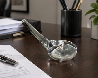 Vintage Wilson Golf Club Crystal Glass Paperweight for Desk Office Golfer Accessories Gift