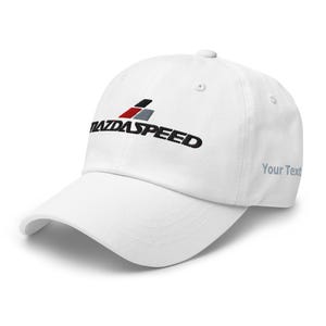 Mazdaspeed Embroidered Baseball Hat | Adjustable Strap & Custom Text Option