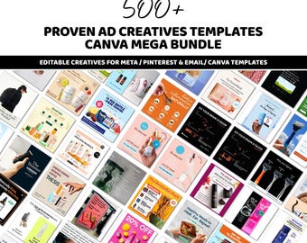500+ Canva Ad Templates Bundle: Social Media Marketing Kit (Sofortdownload)
