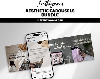 Social Media Carousel Templates | Canva Editable Posts | Instagram Swipe Graphics Bundle for Engagement & Growth