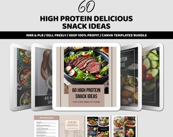 60 Proteinreiche Snack-Ideen | Gesunder Snack Ratgeber | Fitness Meal Prep | Digitaler Download