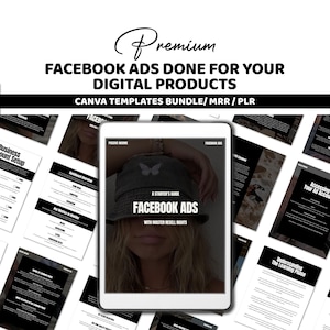Facebook-Anzeigen für Sie erledigt | Digitale Produkte Marketing-Bundle | Anzeigen-Vorlagen + CopyWriting Kit