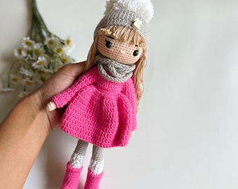 Handmade Toys for kids, Gift for daughter, Granddaughter, Amigurumi girl, Hand knitted toy, Gift for her, Birthday gift, toys for kids, sale