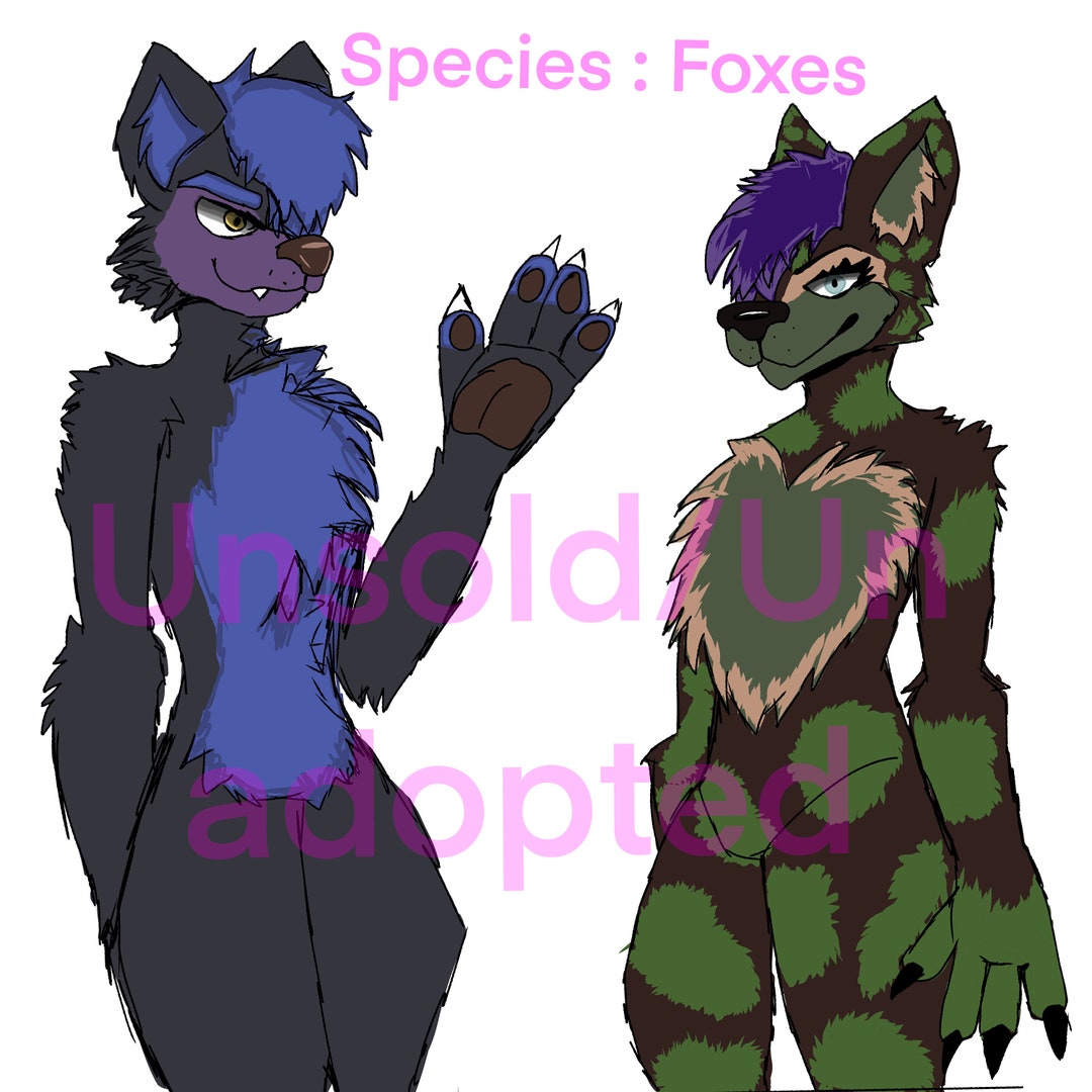 2 Fox Fursona Furry Pairs - Etsy