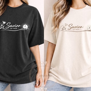 Savior of Men Bundle, Christian Design, Jesus Cross, Faith Shirt Design, Religious Sublimation, Light and Dark Set