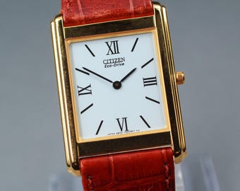 Citizen Eco-drive Mens Tank Watch - Etsy