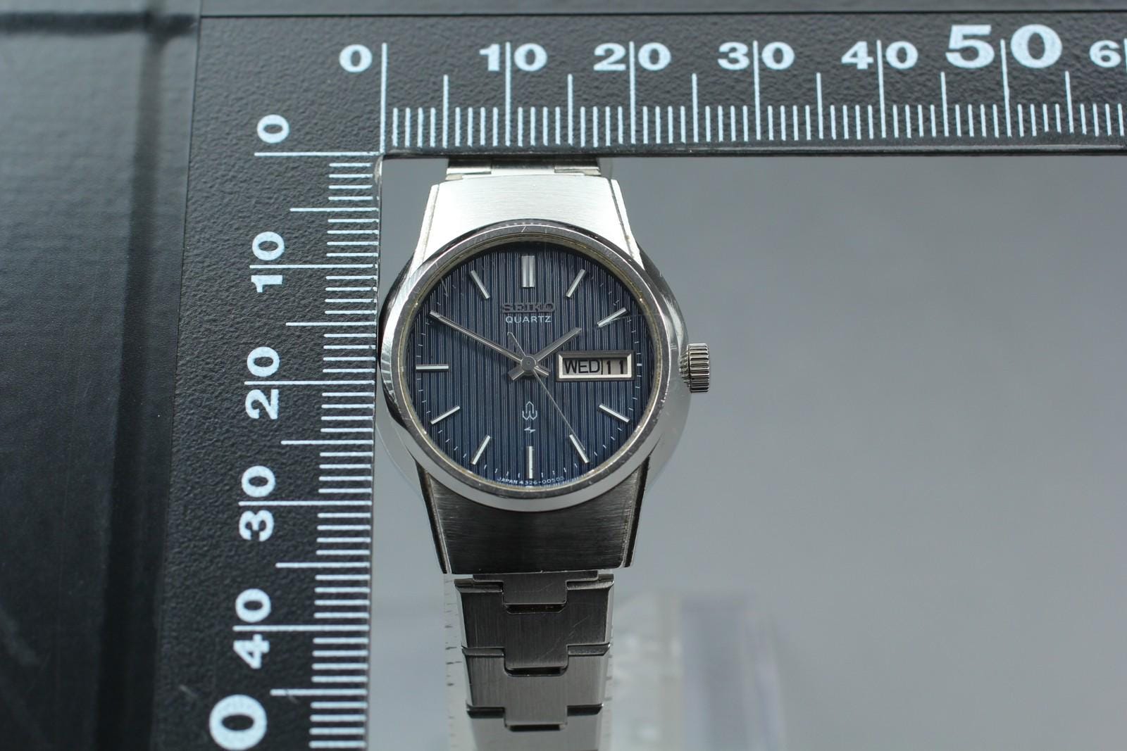 Vtg 1977 [exc+5] SEIKO Joyfull 4326-0050 Blue Quartz Ladies Watch 