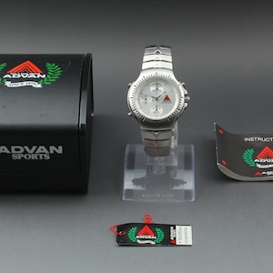 Rare [nos] seiko advan adr-001 chronograph quartz men&#39;s watch w/ box & paper jdm