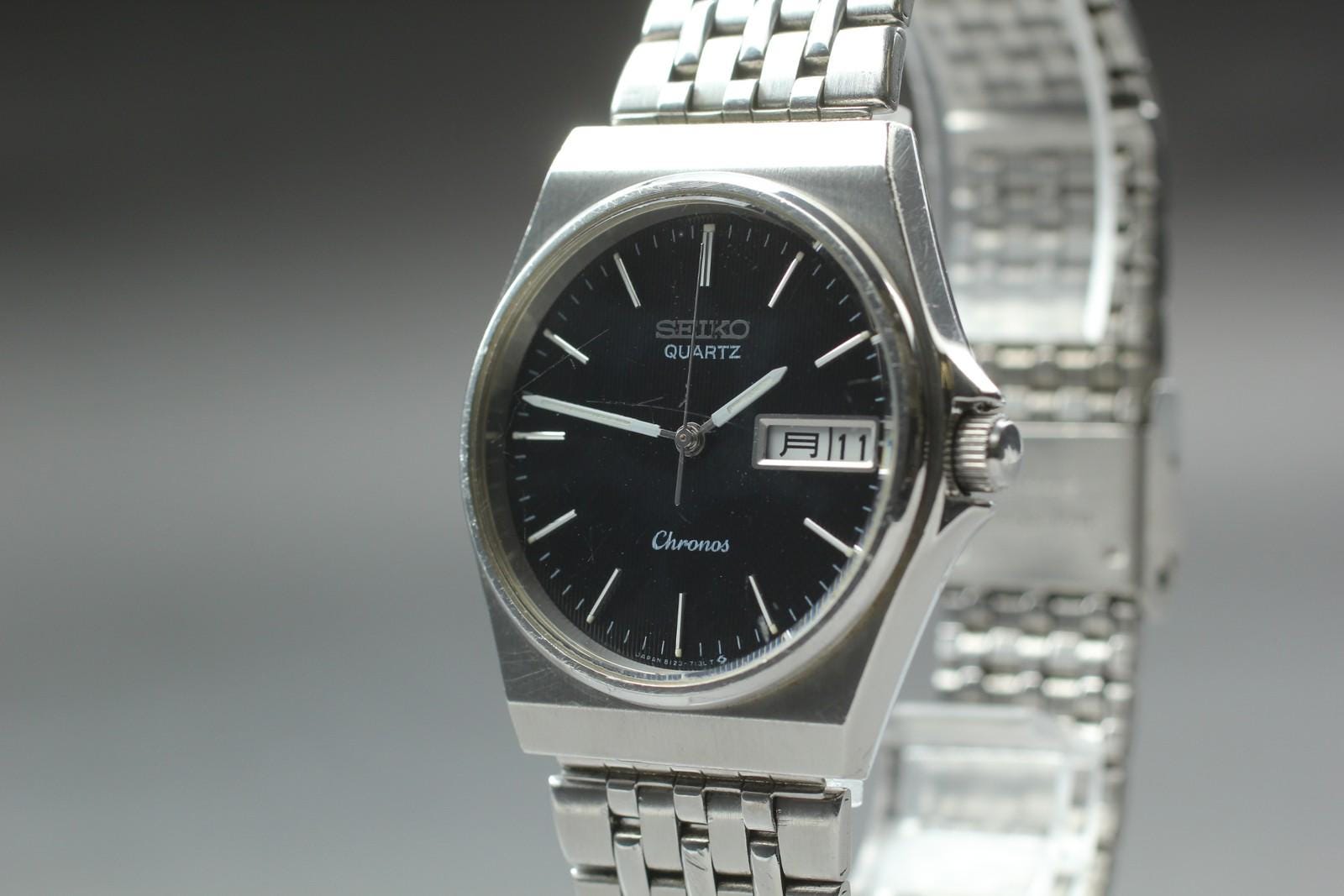 SEIKO Chronos クォーツ腕時計 ブラック 7433-7080 SEIKO Chronos クォーツ腕時計 ブラック 7433-7080 SEIKO