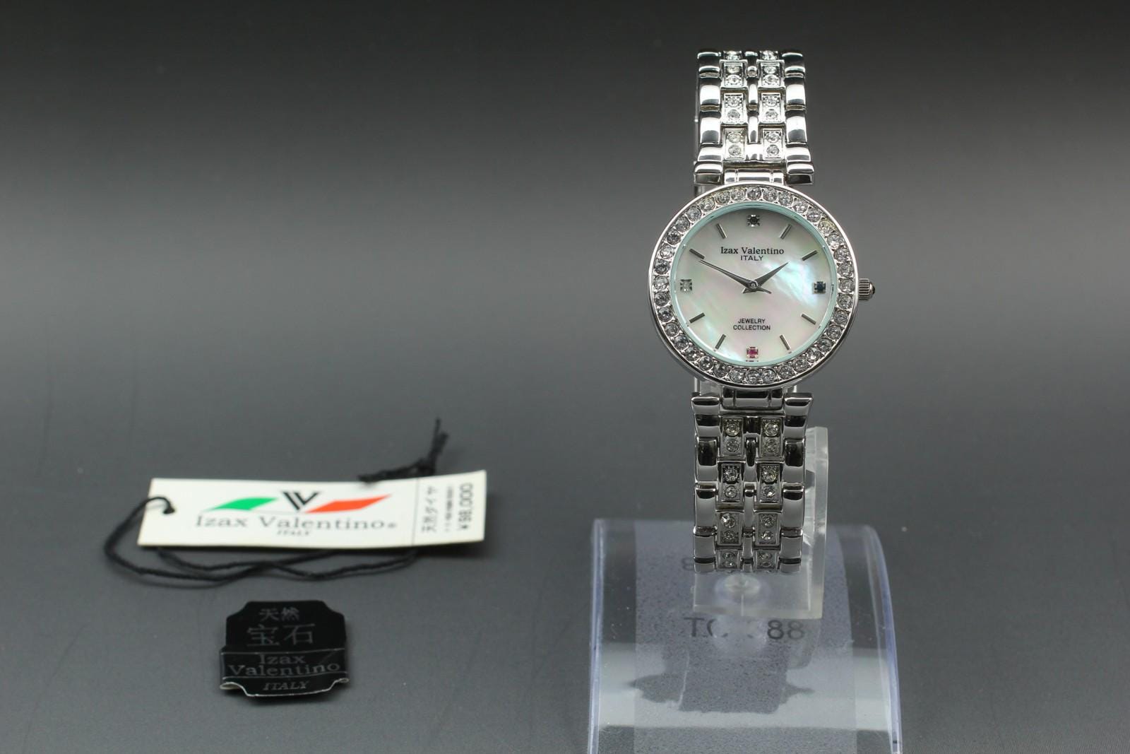 時計 VALENTINO ROMAN 23K WHITE GOLD A4166 Vintage Gold Valentino Watch In Original Box With Papers