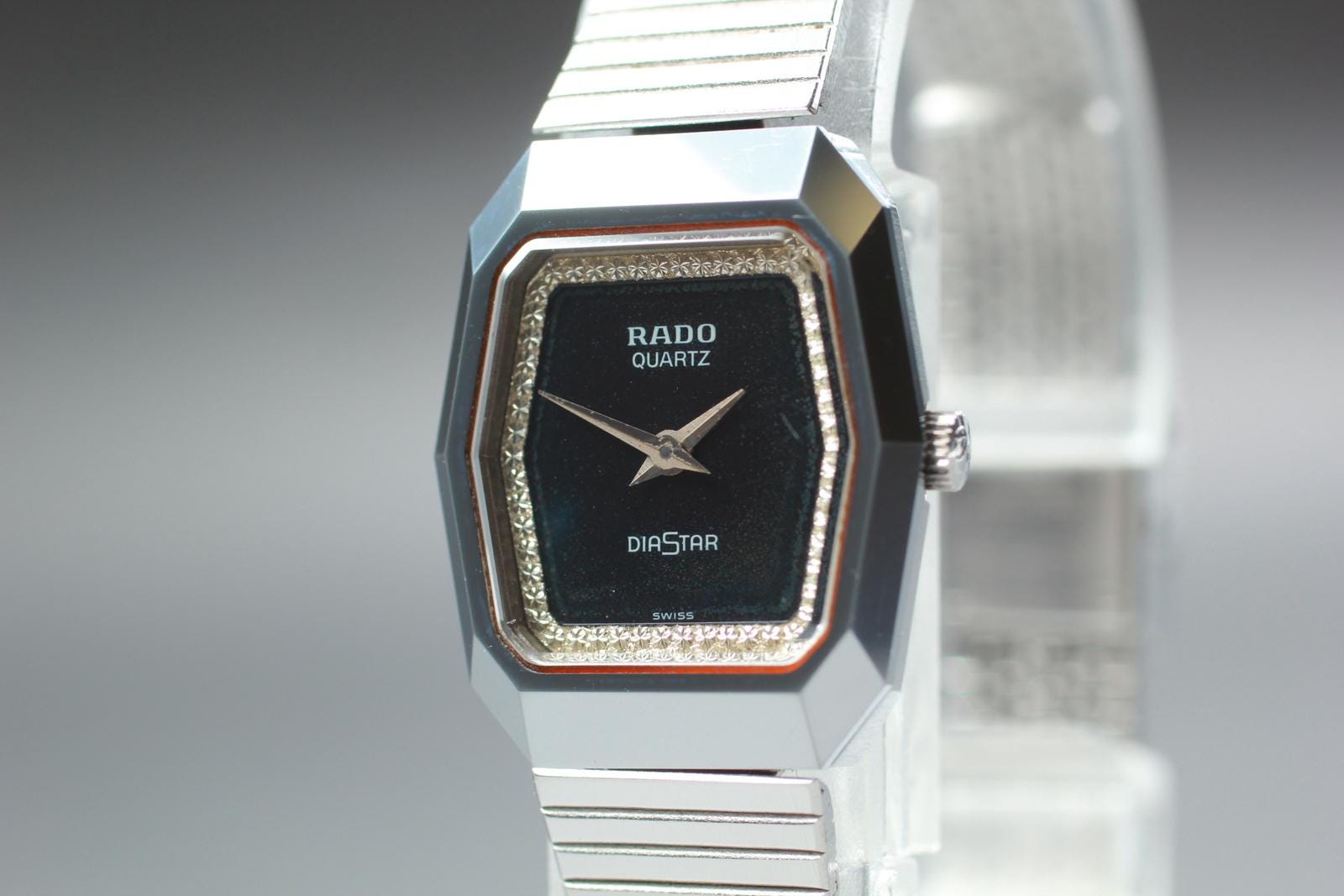 【美品】RADO DIASTAR 腕時計 シルバー ヴィンテージ レディース Rado DiaStar Automatic Unisex Man Quartz Watch Swiss Diamond