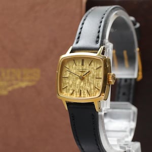 ロンジン L817.4 817 4261 ゴールド スクエア 22mm 手巻き レディース腕時計 箱付き ニアミント