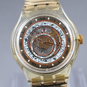 Swatch Serti Misterieux SAK113 Skelton Automatic 37 mm Herrklocka Från Japan
