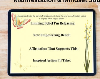 Manifestationsplanerare - Utskrivbar digital GoodNotes-journal | Manifestation, tacksamhet och målsättning
