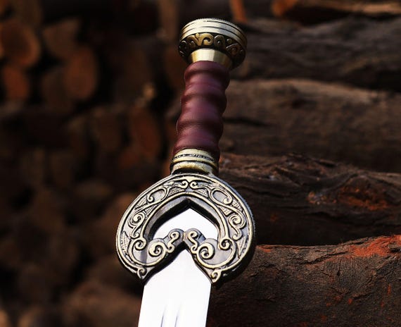 Handmade Herugrim Sword Replica - King Theoden's Sword, Ring of Power Fantasy Sword, Display Decor, Cosplay Prop Christmas Gift for Him