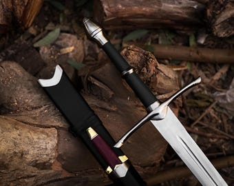 Aragorn Ranger sword of Strider, Ring of Power Movie Inspire Replica : Medieval Cosplay Prop, Christmas Gift for Him, Dad