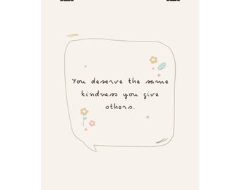 Mental Health Awareness Motivational Quote Poster Matte Vertical Poster | Safe Space Wall Art