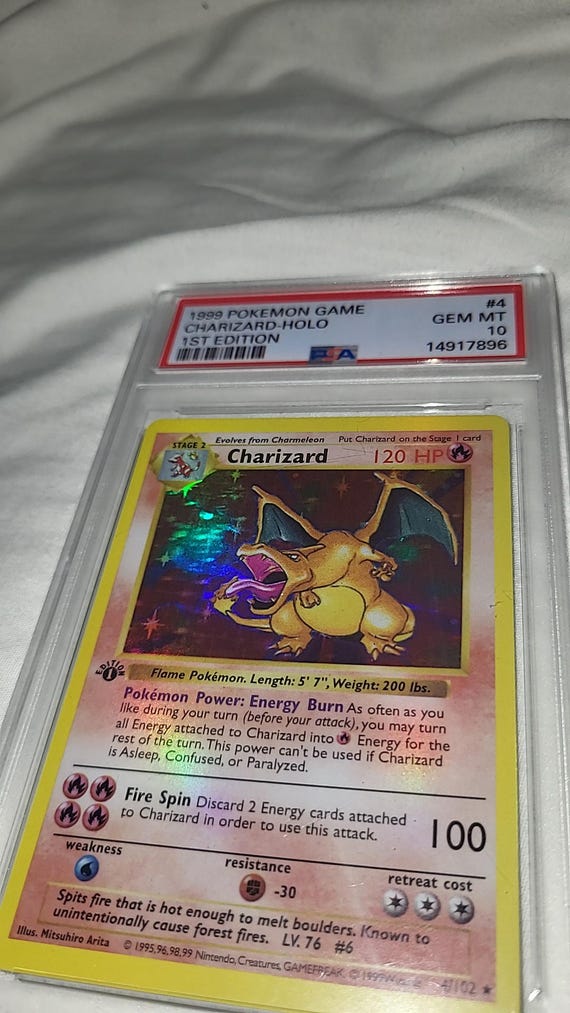 1999 Charizard Holo Foil PSA 10 - Etsy 1999 Charizard Holo Foil PSA 10 - Etsy
