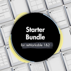 Pack de démarrage pour Remarkable 2 : Modèle de carnet numérique de planification de la productivité, liste de tâches, agenda de travail, outil de brainstorming, carte mentale