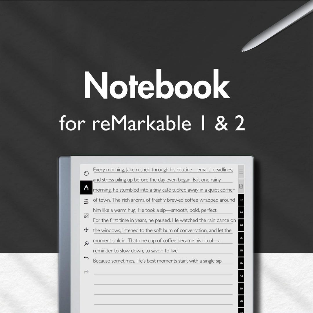Notebook for Remarkable 2, Notebook Template, Dotted, Lined, Grid ...