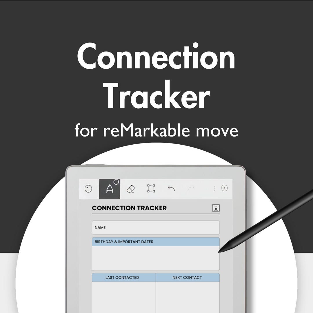 Connection Log Form Connection Tracker for Remarkable Move, Templates for Remarkable ...