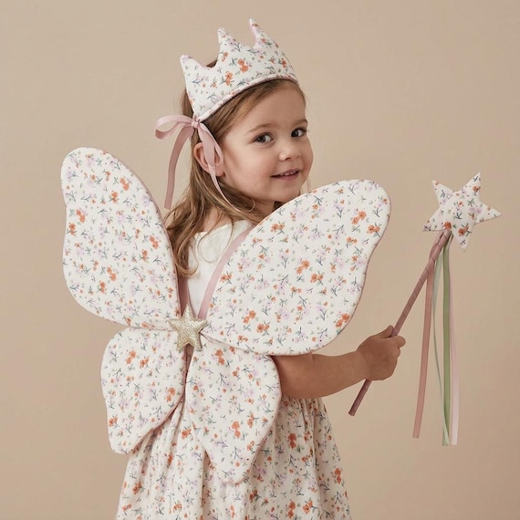 green emerald velvet dress Butterfly Dress & Wings with Wand