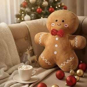 Gingerbread Plush Pattern | Christmas Sewing Pattern | Stuffed Toy Pattern | Beginner Sewing PDF | Holiday Plush Toy | Digital Download