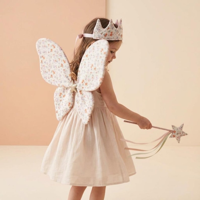 Children’s Fairy Butterfly Costume Set Butterfly Wings Crown Wand — free download