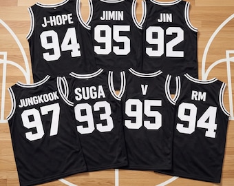 Custom BTS Kpop Basketball Jersey,Unisex Fan Merch,SUGA jersey,Personalized Name Number BTS Fan Lovers Players of All Age,Kpop Concert Shirt