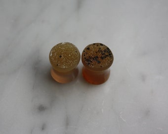 0g Brown Druzy Plugs