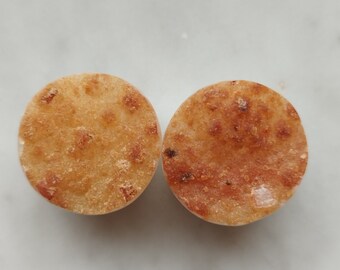 3/4" Citrine Druzy Plugs