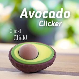 Avocado Clicker – 3D Printed Fidget for Veggie Lovers, Fun Stress Relief Gift for yourself, Coworkers, Him or Her