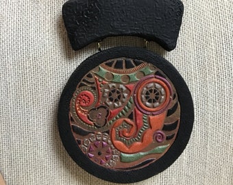 Polymer Clay Asian Inspired Necklace 6.5"