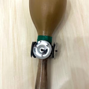 Handmade percussion Maraca with rattles. Latin rhythm